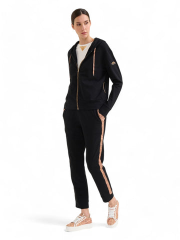 Felpa zip Donna - Nero