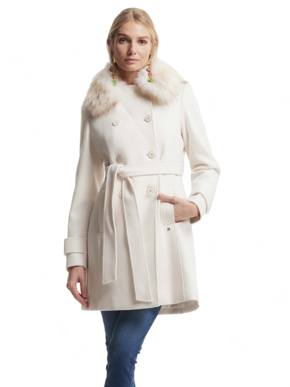 Kocca Cappotto Donna Panna ECRUFUR A24PCA5128ABUN0000