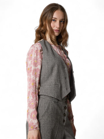 Gilet Donna - Beige/nero