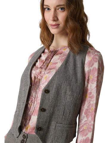 Gilet Donna - Beige/nero