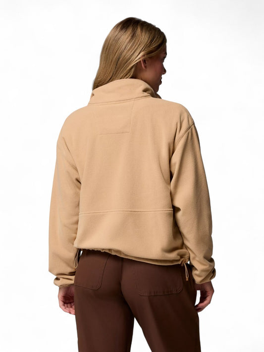 Felpa zip Donna - Beige