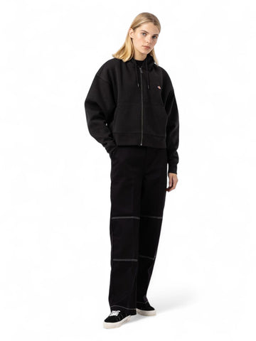 Felpa zip Donna - Nero