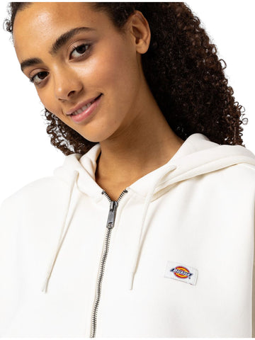 Felpa zip Donna - Ecru