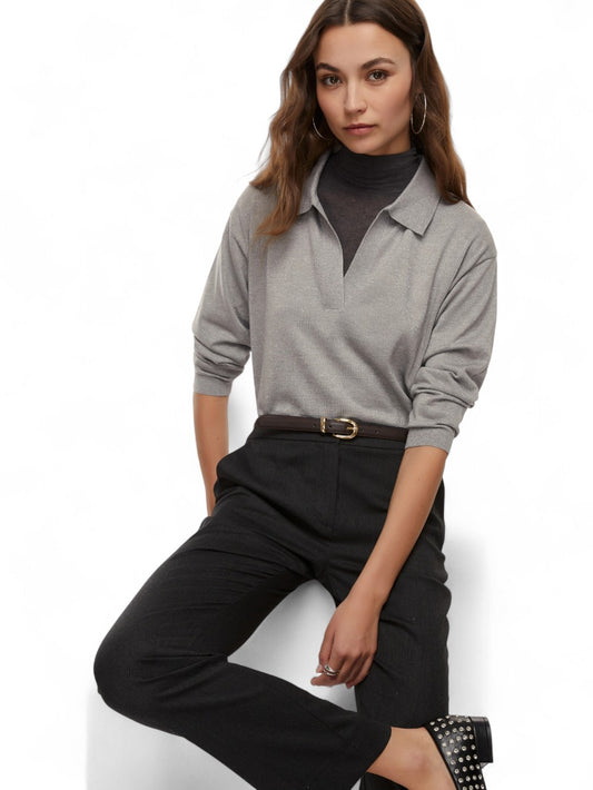 Top Donna - Grigio chiaro