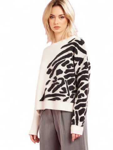 Maglia Donna - Panna/nero