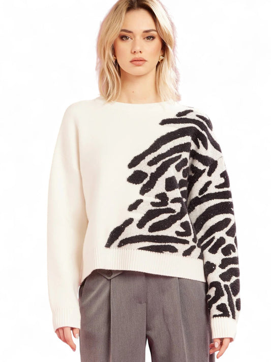 Maglia Donna - Panna/nero