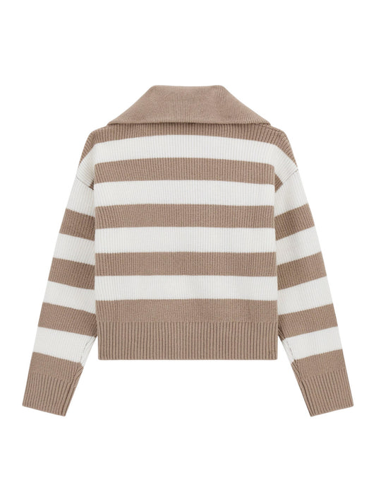 Maglia Bambina - Marrone/Bianco