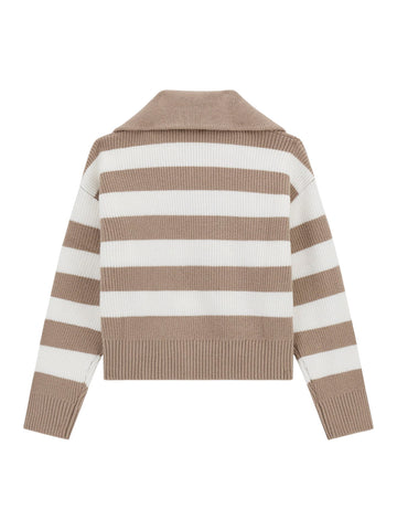 Maglia Bambina - Marrone/Bianco