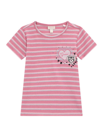 T-shirt Bambina - Bianco/rosa