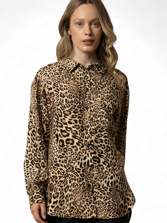 Camicia Donna - Nero/Avorio/Tabacco