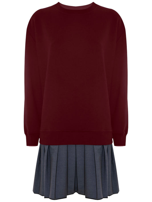 Abito Donna - Grigio/Bordeaux