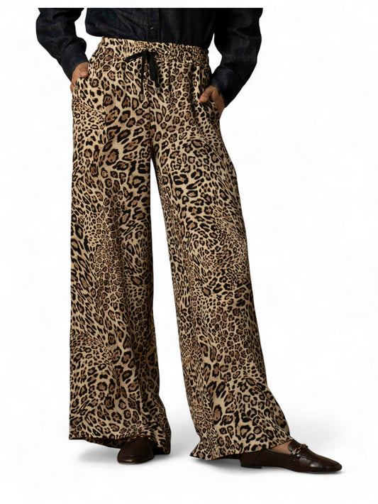 Pantalone Donna - Nero/Avorio/Tabacco