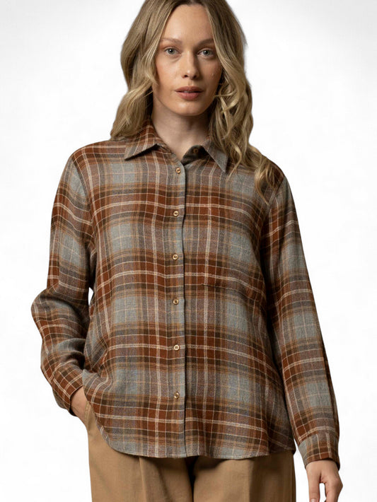 Camicia Donna - Grigio/marrone