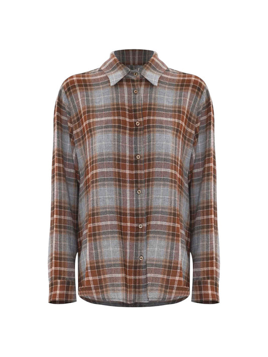 Camicia Donna - Grigio/marrone