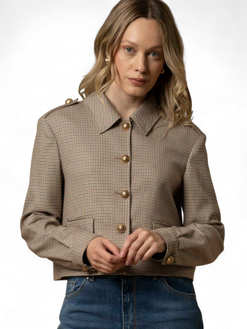 Giacca Donna - Nero/Avorio/Tabacco