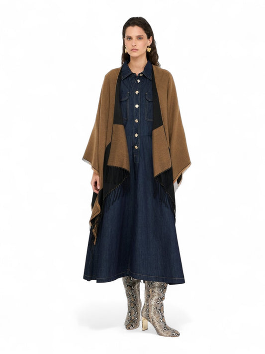 Poncho Donna - Cammello