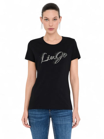 T-shirt Donna - Nero fad.LiuJo silve
