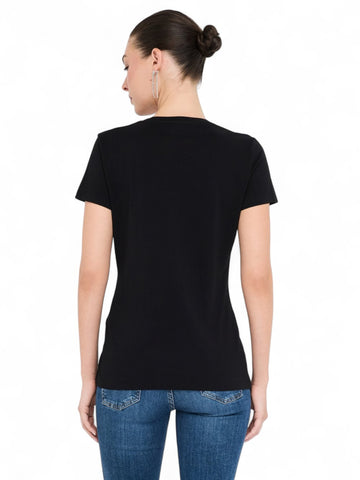 T-shirt Donna - Nero fad.LiuJo silve