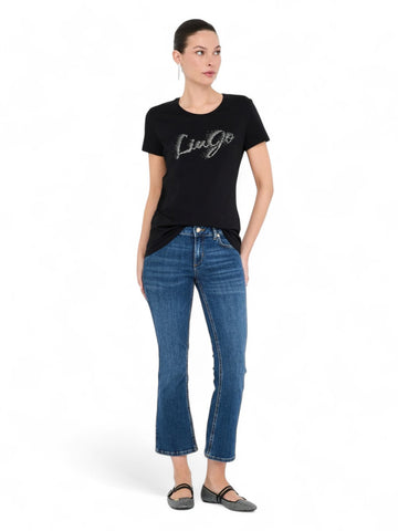 T-shirt Donna - Nero fad.LiuJo silve