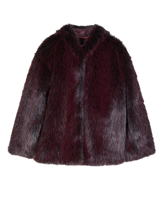 Cappotto Donna - Purple Red Fur