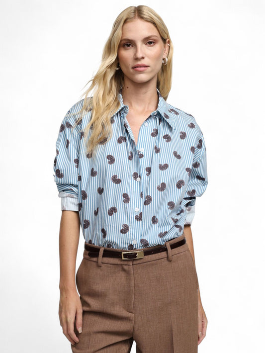 Camicia Donna - Azzurro/bianco