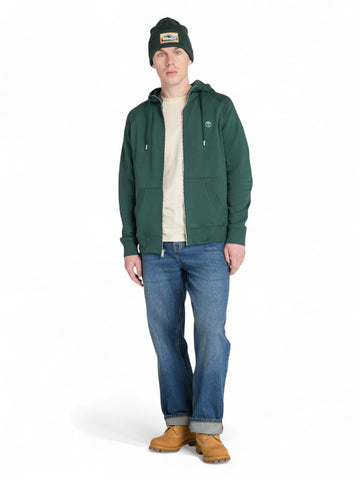 Felpa zip Uomo - Verde