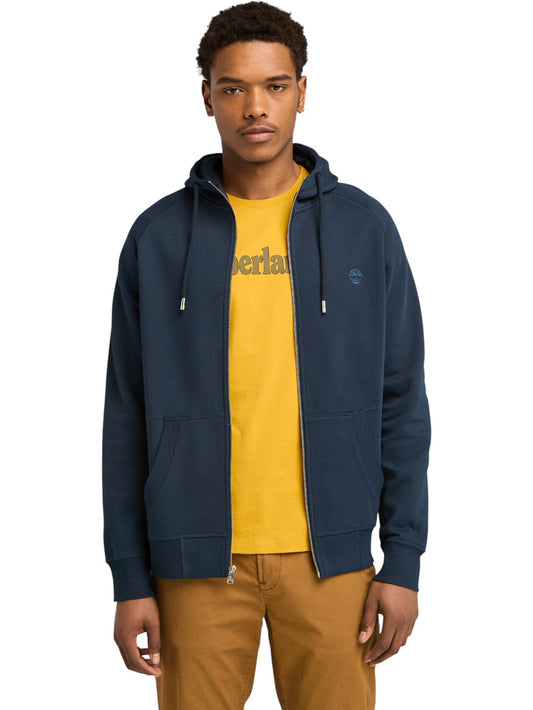 Felpa zip Uomo - Blu/nero