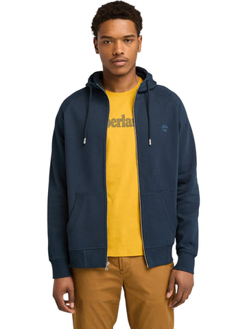 Felpa zip Uomo - Blu/nero