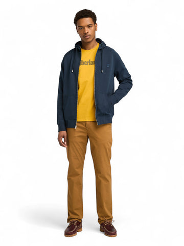 Felpa zip Uomo - Blu/nero