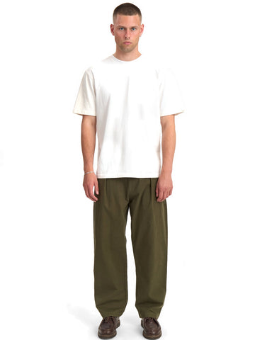 Anerkjendt Akjakob Cotton Pleat Pants - Pantaloni Uomo - Verde