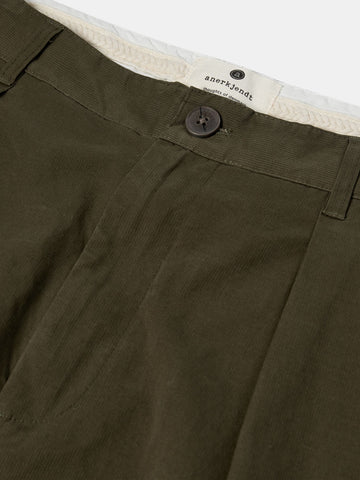 Anerkjendt Akjakob Cotton Pleat Pants - Pantaloni Uomo - Verde