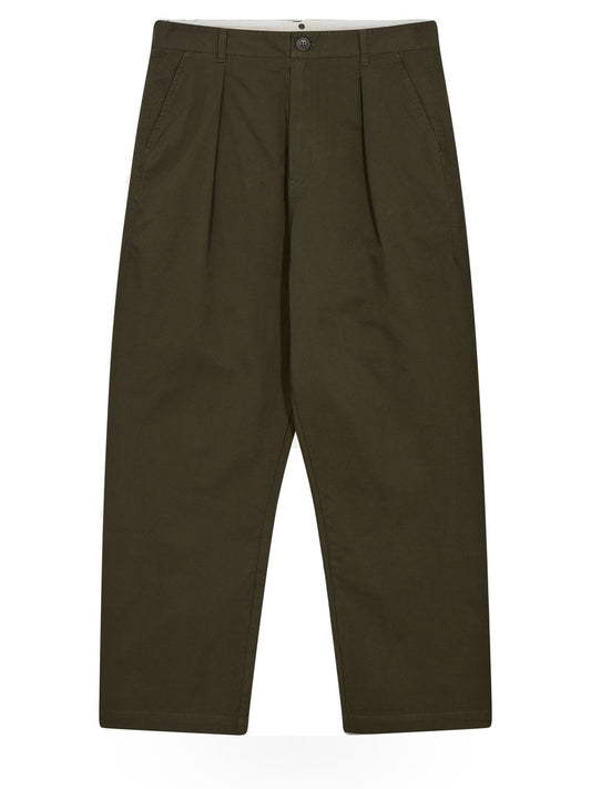 Anerkjendt Akjakob Cotton Pleat Pants - Pantaloni Uomo - Verde