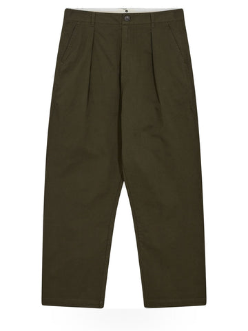 Anerkjendt Akjakob Cotton Pleat Pants - Pantaloni Uomo - Verde