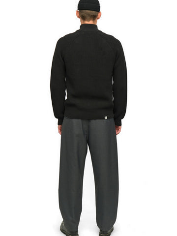 Anerkjendt Aksune Patent Half Zip Knit - Maglieria Uomo - Caviar
