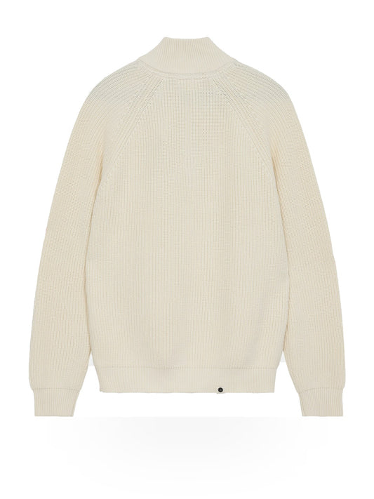 Anerkjendt Aksune Patent Half Zip Knit - Maglieria Uomo - Tofu