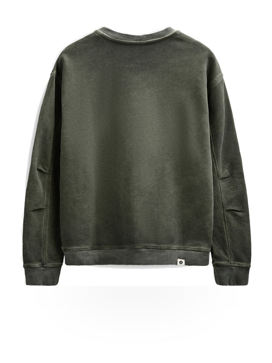 Anerkjendt Aktoni Washed Sweat - Felpa Uomo - Forest Night