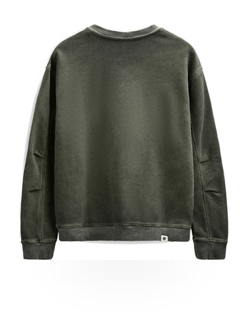 Anerkjendt Aktoni Washed Sweat - Felpa Uomo - Forest Night