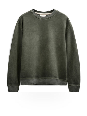 Anerkjendt Aktoni Washed Sweat - Felpa Uomo - Forest Night