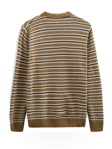 Anerkjendt Aksune Chenille Stripe Knit - Maglieria Uomo - Ermine