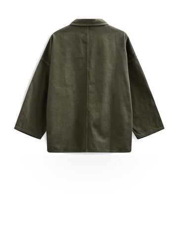 Anerkjendt Akowen Twill Overshirt - Camicie Uomo - Verde