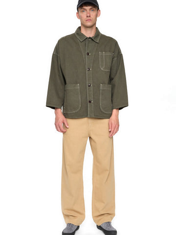 Anerkjendt Akowen Twill Overshirt - Camicie Uomo - Verde