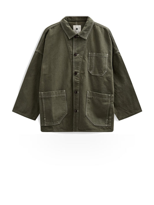 Anerkjendt Akowen Twill Overshirt - Camicie Uomo - Verde