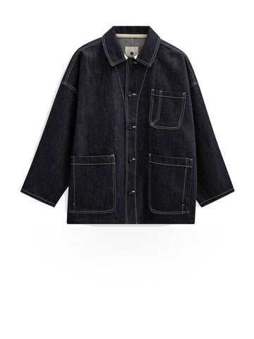 Anerkjendt Akowen Denim Overshirt - Camicie Uomo - Blu