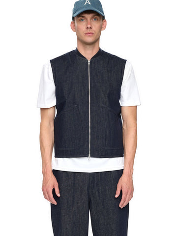 Anerkjendt Akrobin Denim Gilet - Gilet Uomo - Dark Blue Denim