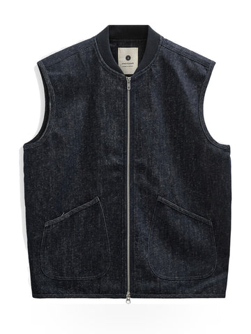 Anerkjendt Akrobin Denim Gilet - Gilet Uomo - Dark Blue Denim