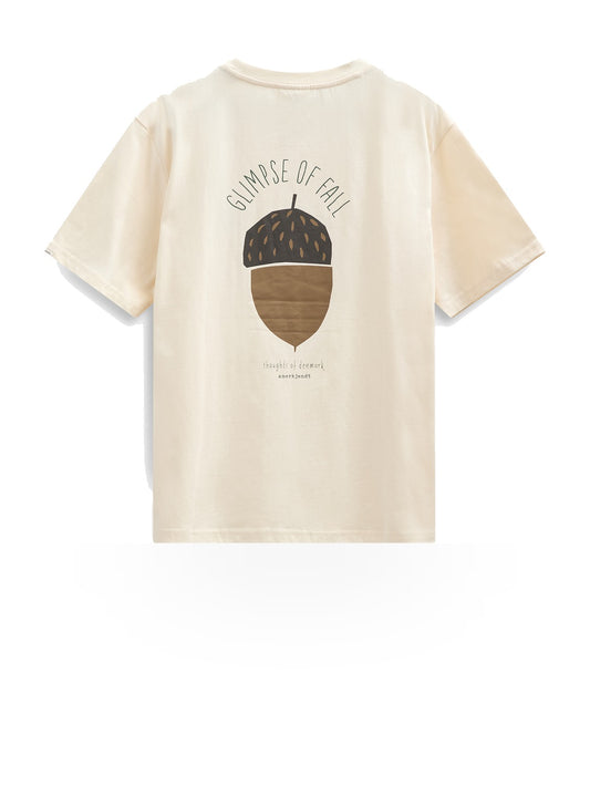 Anerkjendt Akvillads Glimpse Of Fall Tee - T-Shirt Uomo - Beige