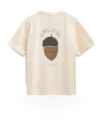 Anerkjendt Akvillads Glimpse Of Fall Tee - T-Shirt Uomo - Beige
