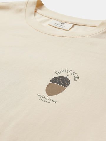 Anerkjendt Akvillads Glimpse Of Fall Tee - T-Shirt Uomo - Beige