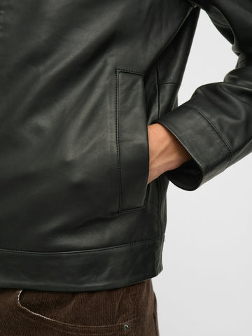 Anerkjendt Akcarl Leather Jacket - Capospalla Uomo - Grigio