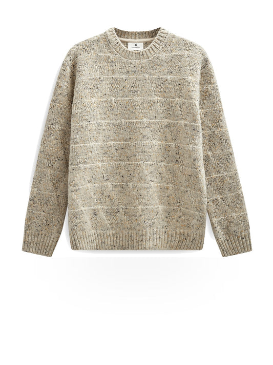 Anerkjendt Aksinus Heavy Wool Knit - Maglieria Uomo - Light Grey Mel